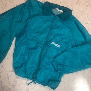 Ryka 80s vintage turquoise windbreaker unisex